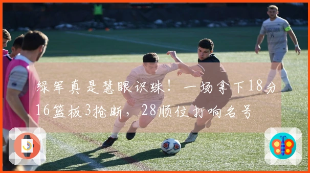 绿军真是慧眼识珠！一场拿下18分16篮板3抢断，28顺位打响名号